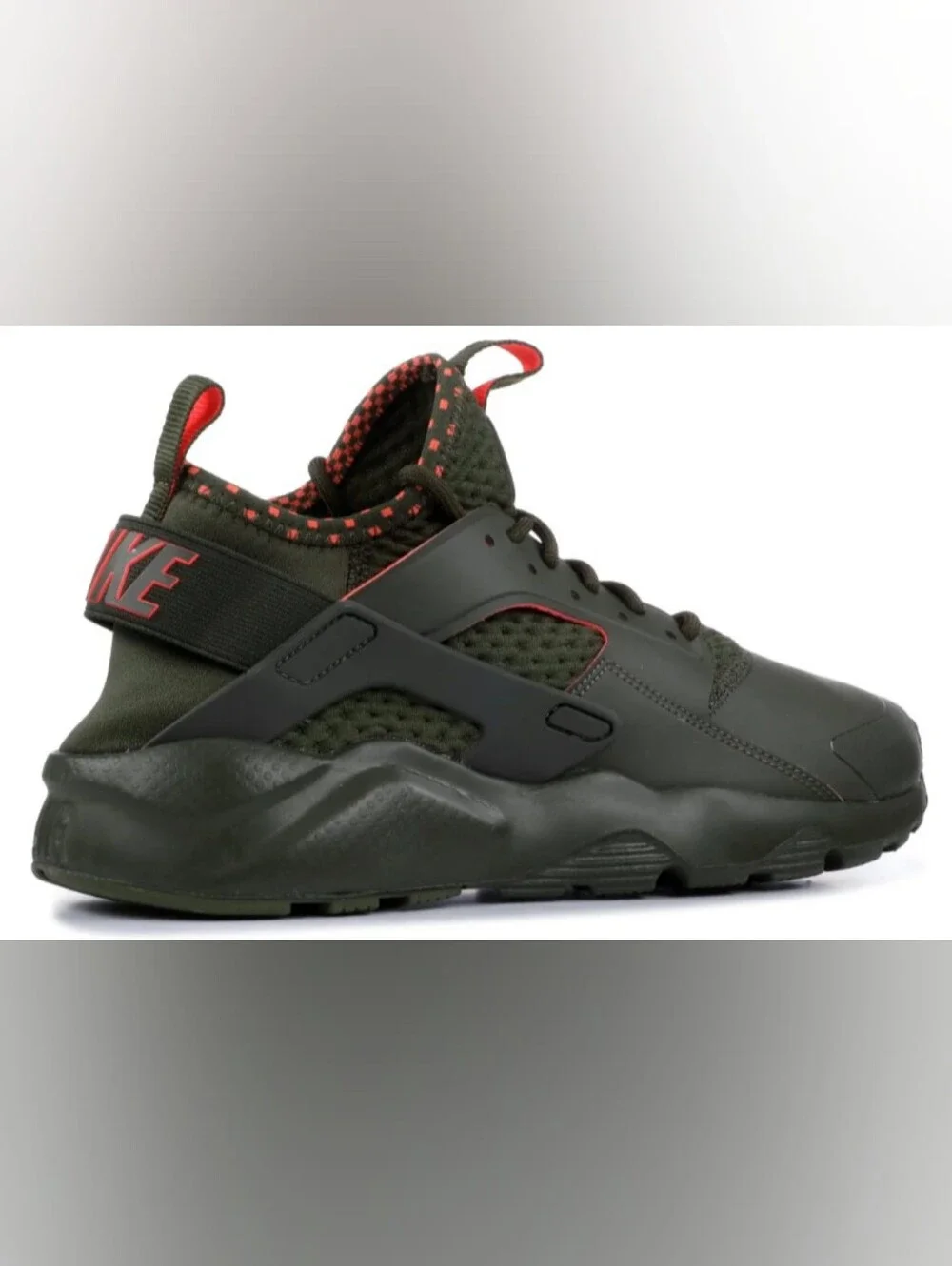 Nike Huarache Run Ultra 'Cargo Khaki' Sneakers Size 10 Used Exc MSRP $140